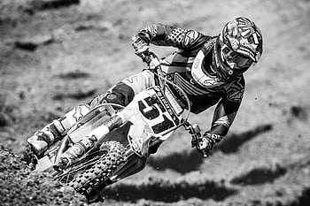 Black and white motocross , Dramatic visuals, Classic racing, Artistic flair HD wallpaper