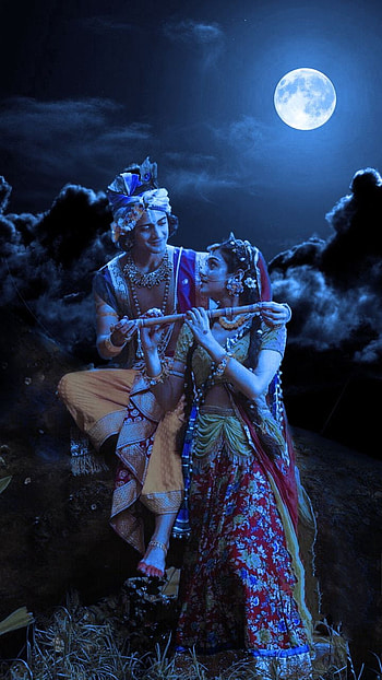 Radha Krishna, Lord, RadhaKrishna, God HD phone wallpaper