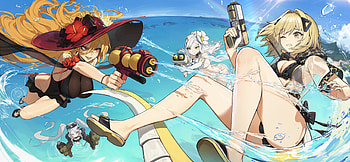 Anime Girls, Anime, Girls, fight, CG HD wallpaper