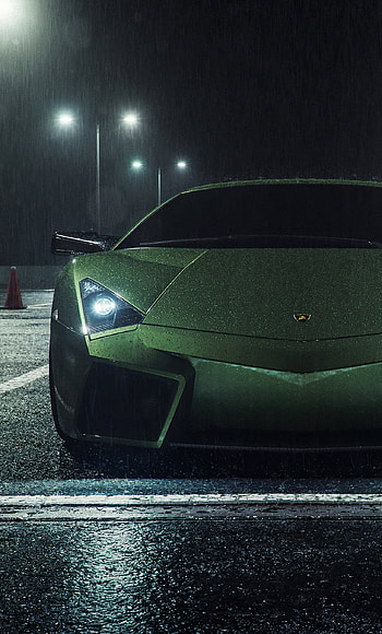 Rain, Lamborghini Reventon HD phone wallpaper