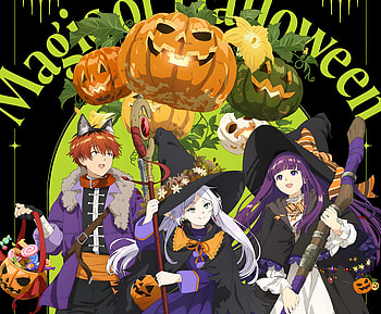Frieren: Beyond Journey's End — Frieren, Fern & Stark Halloween, Frieren (Frieren: Beyond Journey's End), Fern (Frieren: Beyond Journey's End), Stark (Frieren: Beyond Journey's End) HD wallpaper