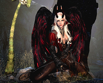 Succubus, sexy, magic, divine, devil, girl, angel, beauty, nice, demon, fallen angel, fantasy, pretty HD wallpaper