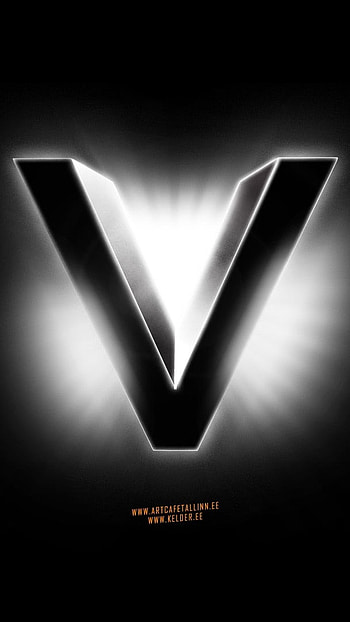 V Letter, Dark Theme HD phone wallpaper