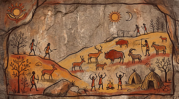 Cave Art: Dawn of the Hunt HD wallpaper
