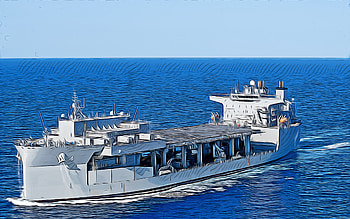 USS Hershel Woody Williams, , vector art, ESB-4, expeditionary sea bases, United States Navy, US army, abstract ships, battleship, US Navy, Lewis B Puller-class, USS Hershel Woody Williams ESB-4 HD wallpaper