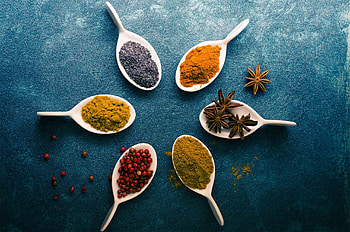 Colorful spices, Star anise, Turmeric brilliance, Spice HD wallpaper