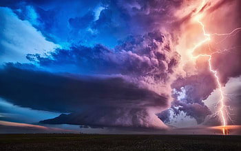 Lightning, clouds, nature, sky HD wallpaper