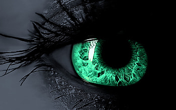 Eye, black, fantasy, green, iris HD wallpaper