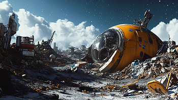 Cosmic Ruins: Sci-Fi Space Junkyard, Sci Fi, space, spaceship, wreck HD wallpaper