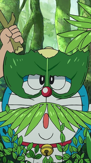 Shinchan And Doraemon, Green Nature, Background HD phone wallpaper