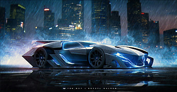 Batmobile Modified, batmobile, cars, artist, artwork, digital-art, artstation HD wallpaper