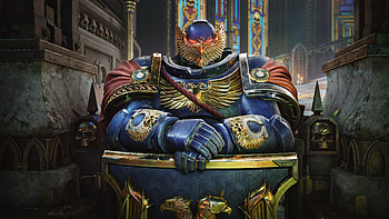 Shield Warhammer 40K Space Marine 2, video game, Warhammer 40K: Space Marine 2, Ultramarines (Warhammer 40k), Warhammer 40k HD wallpaper