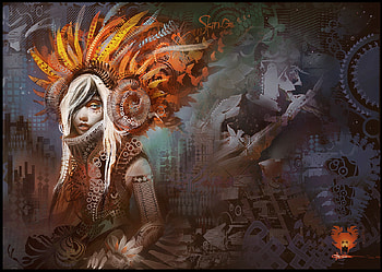 Shaman Girl, painted, women, beautiful, girl, shaman HD wallpaper