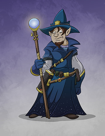 Art, Hat, Magician, Magus, Staff, Wizard HD phone wallpaper