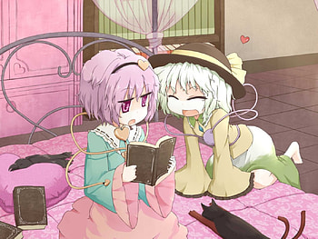 Touhou Project, anime, nince, cute, cat, aw HD wallpaper