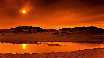 autumn desert, autumn, desert, nature, sun HD wallpaper