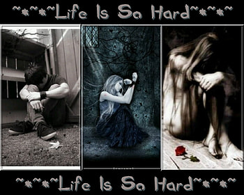 life is so hard, sad, cg, 3d, dark HD wallpaper