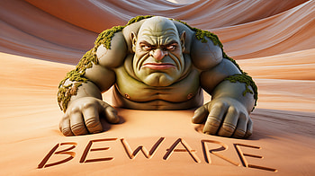 Ogre : Beware the Mighty Beast, ogre, troll, warning, monster, 3D animation HD wallpaper
