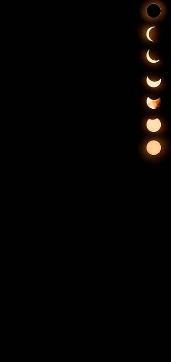 Solar eclipse progression, Celestial journey, Galaxy S10 hole punch , Astral spectacle HD phone wallpaper