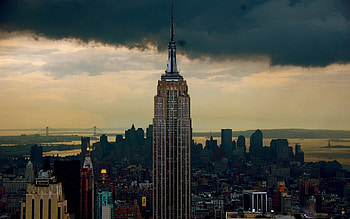 Empire State Building, , Artistic lights, Skyscraper HD wallpaper