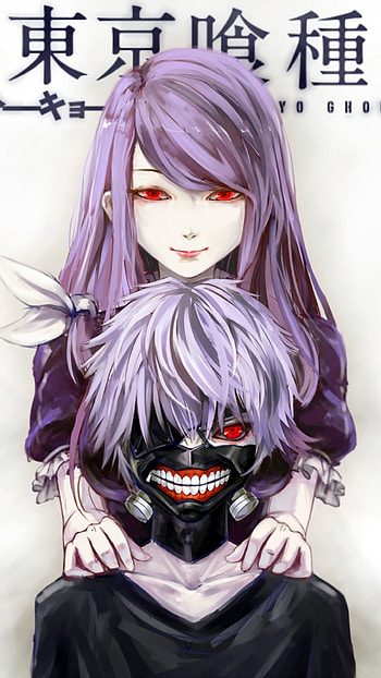 tokyo ghoul, ken kaneki, rize kamishiro, art HD phone wallpaper
