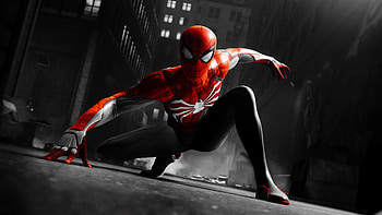 Black And Red Spiderman , spiderman, superheroes, artist, artwork, digital-art HD wallpaper