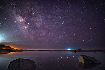 Universe, Stars, Night, Violet, Starry Sky, Purple HD wallpaper