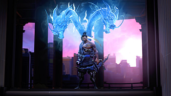 Archer, Hanzo, overwatch, art HD wallpaper