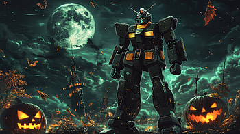 Gundam Halloween Night: A Ultra Experience, Anime, anime halloween, Gundam HD wallpaper