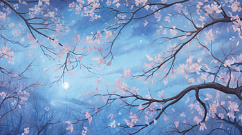 Aesthetic Night And Full Moon, blue aesthetic, aesthetic, artistic, night HD wallpaper
