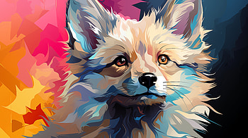 Colorful Pop Art Fox, pop art, Animal, fox HD wallpaper