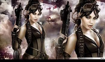 Suckerpunch, sexy, blonde, movie, weapon, hot, girl, beauty HD wallpaper