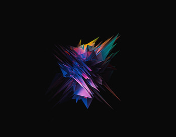 Digital shapes, amoled, crystal art HD wallpaper