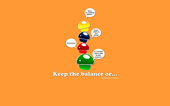 Keep the Balance, balance, 3d, mush HD wallpaper