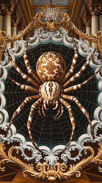 spider, insect, Artwork, decorative HD phone wallpaper