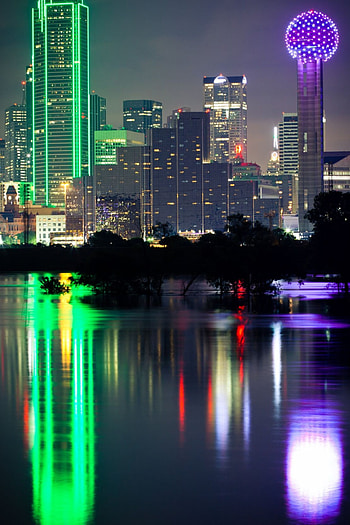 Dallas skyline, Dallas places, Dallas Texas, Dallas skyscrapers HD phone wallpaper