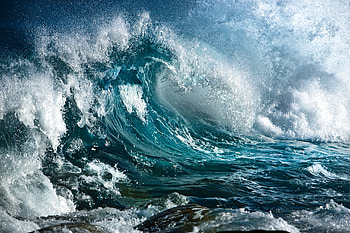 broken wave, sea, water, ocean, wave HD wallpaper