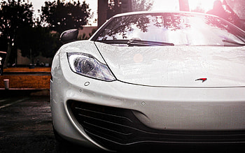 White car, white, beautiful, auto, car HD wallpaper