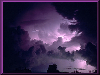 lightning, purple, sky, nature, dark HD wallpaper