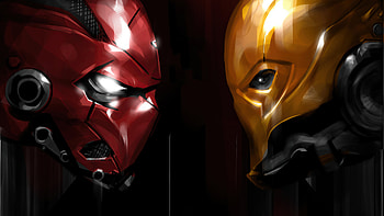 Deathstroke Vs Red Hood , deathstroke, red-hood, superheroes, artwork, artist, artstation HD wallpaper