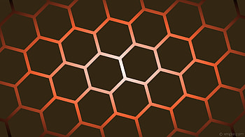 white gradient black red hexagon orange glow dark orange HD wallpaper