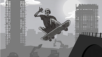 Skele Ollie, artist, artwork, digital-art, deviantart HD wallpaper