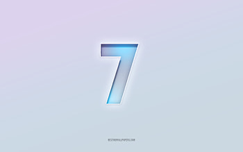 Windows 7 logo, cut out 3d text, white background, Windows 7 3d logo, Windows 7 emblem, Windows 7, embossed logo, Windows 7 3d emblem, Windows Seven logo, Windows HD wallpaper