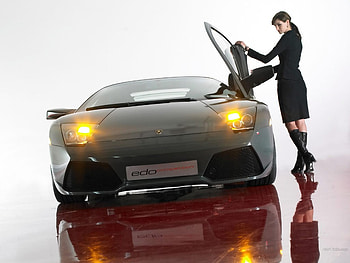 Lambo, babe, black, lamborghini, cars HD wallpaper