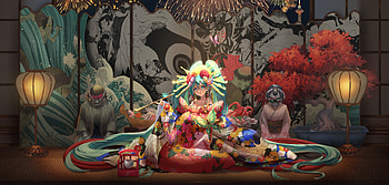 Hatsune Miku, Anime, Vocaloid, Kimono HD wallpaper