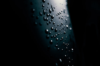 Dark, surface, water drops HD wallpaper