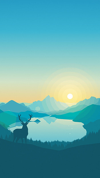 Minimalistic landscape, Tranquil sunrise, Serene ambiance, Quiet beauty HD phone wallpaper