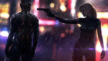 Girl With Gun Artwork, artist, digital-art, artwork HD wallpaper