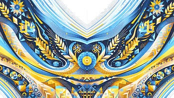 Ukraine — Golden‑Blue Heraldic, Ukraine HD wallpaper
