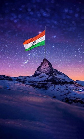 India, atmosphere, sky, Flag HD phone wallpaper